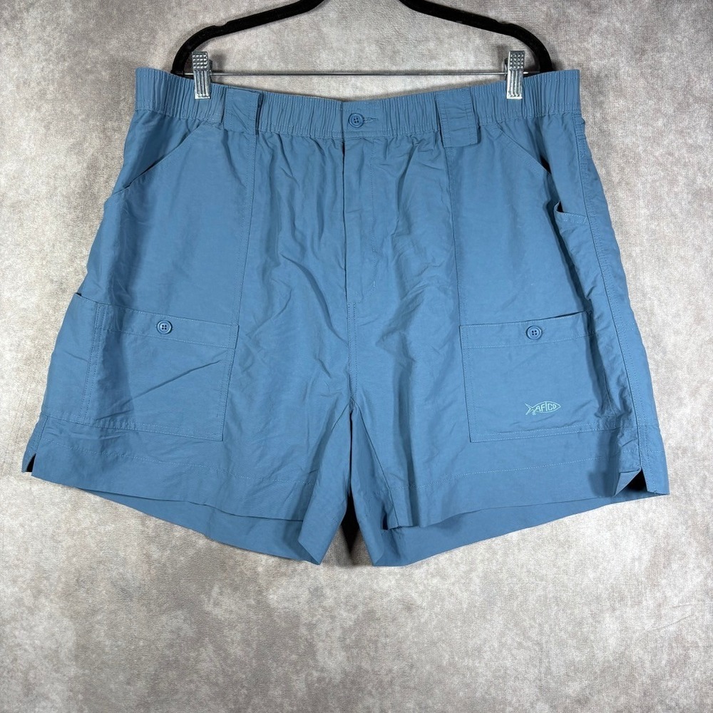 AFTCO Shorts Mens 44‎ Blue American Fishing Tackle Co M01 Original Fishing Cargo